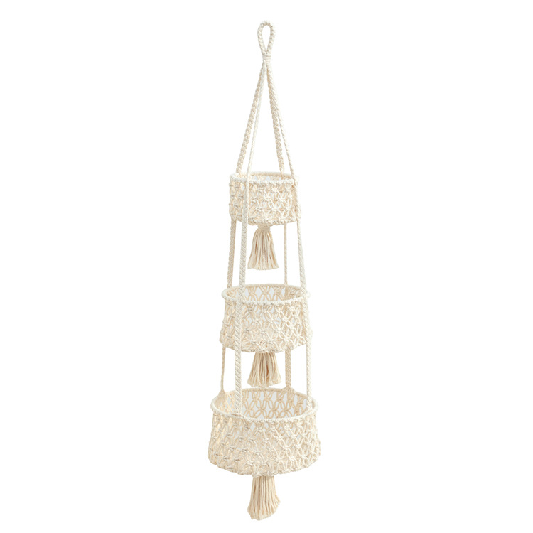 Hand-woven Kitchen Fruit Hanging Basket