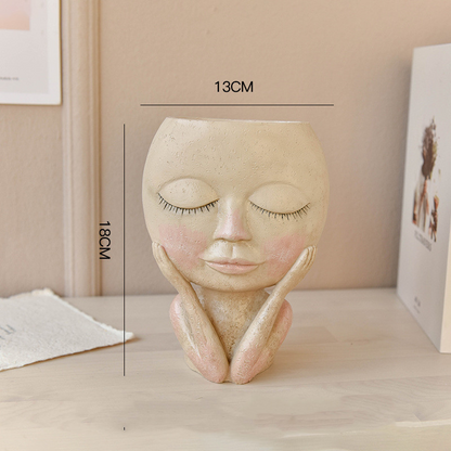 Face Head Design Sculpture