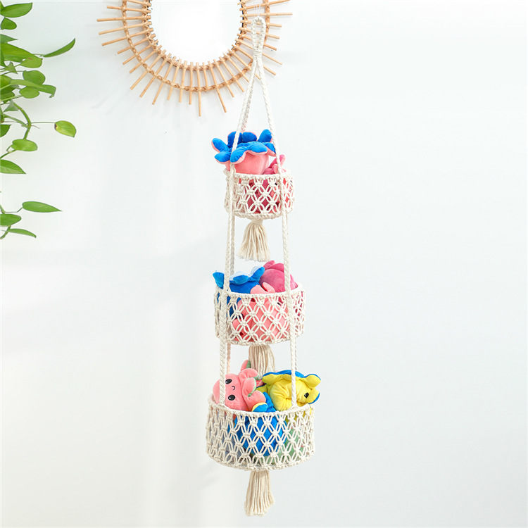 Hand-woven Kitchen Fruit Hanging Basket