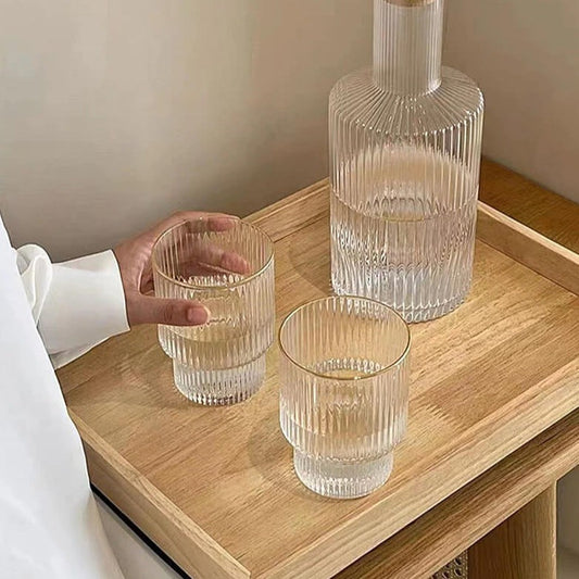 LUXURY RIPPLE GLASS CARAFE SET