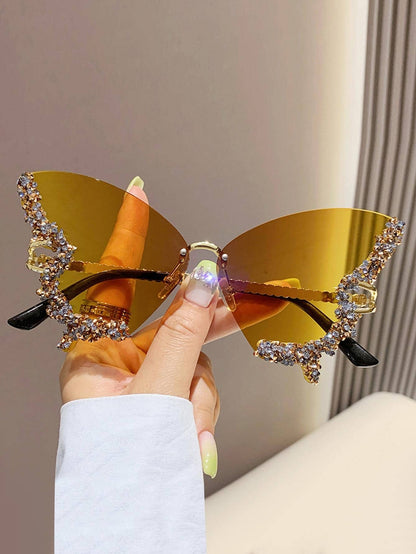 Luxury Diamond Butterfly Sunglasses for Women