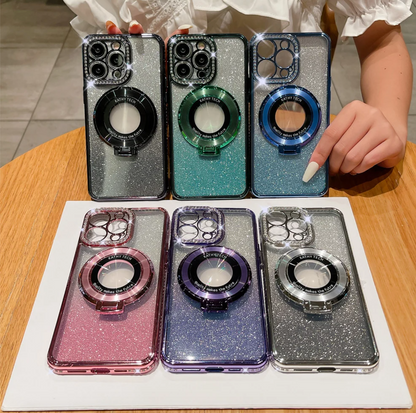 🎁💝2024 Mother's Day Gifts - Glitter Diamond Magnetic Ring Holder Case for iPhone