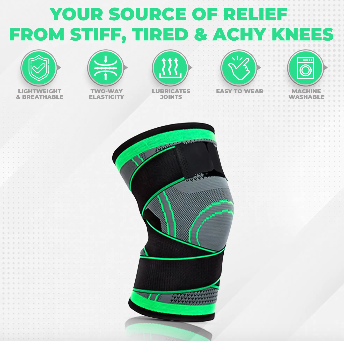 Compression Knee Sleeve Helps Banish Stubborn  Joint Pain Naturally!