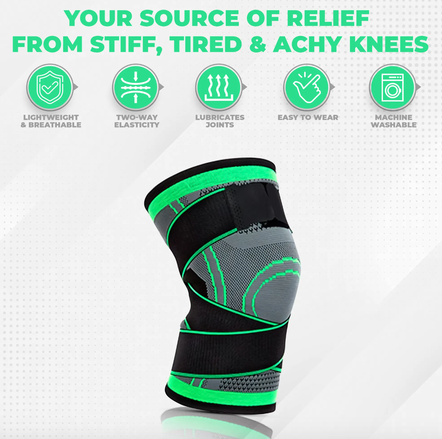 Compression Knee Sleeve Helps Banish Stubborn  Joint Pain Naturally! (BOGOF)
