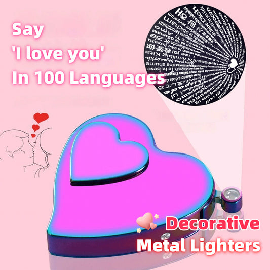 Heart-shaped lighter two modes refillable & rechargeable electronic lighter