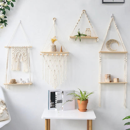 MACRAME FLOATING SHELF