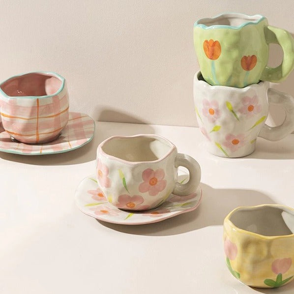 FLORA VINTAGE CERAMIC MUGS