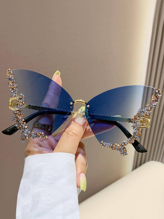 Luxury Diamond Butterfly Sunglasses for Women